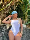 Body Maiô Com Elástico Nas Costas Branco