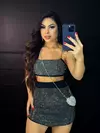 Conjunto Top E Saia Balada Estocolmo
