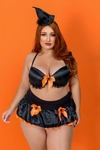 Fantasia Plus Size Com Bojo Bruxinha II Laranja