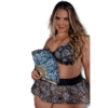 Fantasia Sexy Plus Size Com Bojo Gueixa Preta