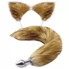 Kit Rabo De Raposa Com Tiara De Orelhas Sexy Import