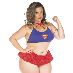 Mini Fantasia Plus Size Supergirl Pimenta Sexy