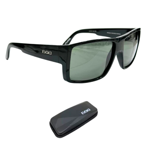 Óculos de Sol Evoke Code BRA01 Black Shine G15 Total