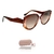 Óculos de Sol Ana Hickmann AH90043 G02 Gabi 2 Cristal Marrom