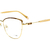 Armação de Grau Jean Marcell JM1041 01A Dourado Metal Nude - Óptica Beller 