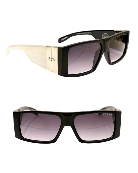 Óculos de Sol Evoke New Bomber BRA10T Black White Gradient
