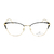 Armação de Grau Jean Marcell JM1031 A09 Dourado Preto Gatinh - comprar online