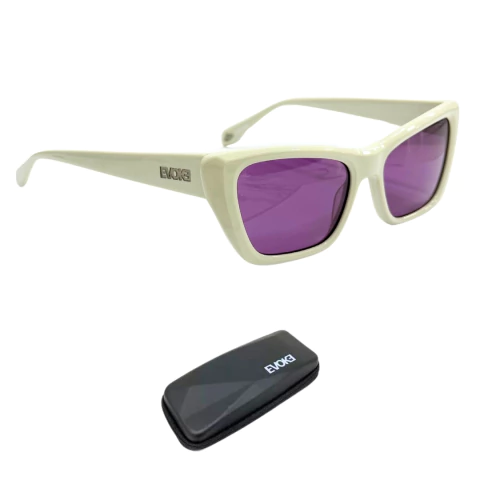 Óculos de Sol Evoke EVK 44 H01 Off White Mirror Violet