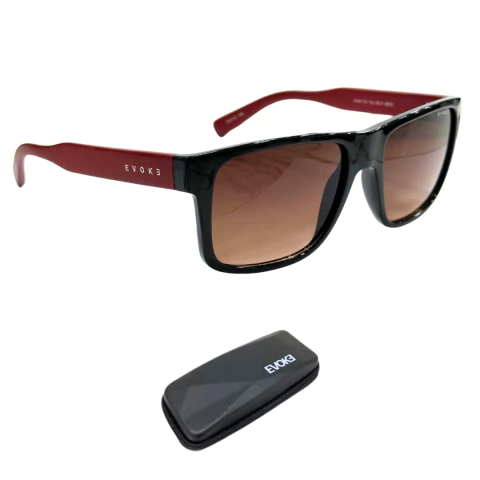 Óculos de sol Evoke For You DS12 BR03 Black Matte Red