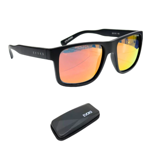 Óculos de Sol Evoke For You DS12 BR11 Black Matte Red Flash