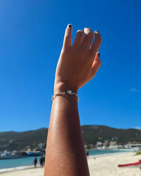 Bracelete Ajustável Torcido com Pérola Biwa TerraMar