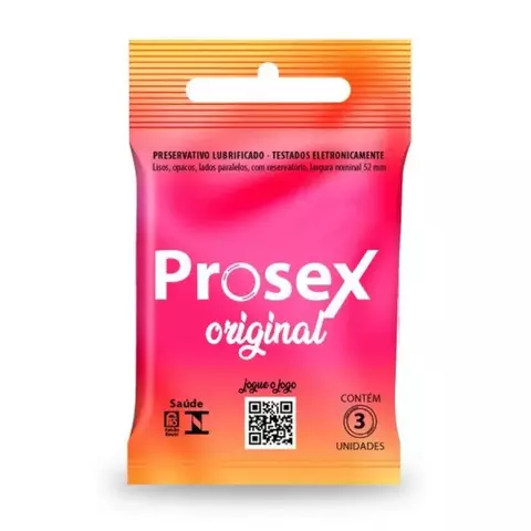 Preservativo Prosex Original Lubrificado 3 Unidades
