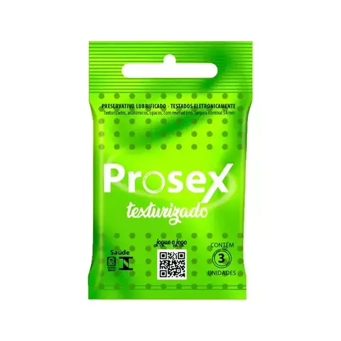 Preservativo Prosex Texturizado Lubrificado 3 Unidades