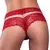 Caleçon Com Renda Jacquard Vermelho E Tule Invisível Yaffa GG - comprar online