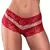 Caleçon Com Renda Jacquard Vermelho E Tule Invisível Yaffa GG