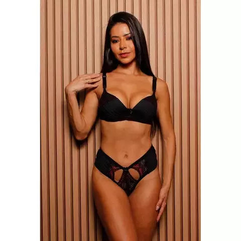 Conjunto Frisado Yngrid Com Detalhes Em Renda tam GG