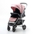 Coche Travel System con Manija Rebatible Bebesit Rosa - papalotebebes