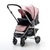 Coche Travel System con Manija Rebatible Bebesit Rosa - tienda online