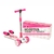 Monopatin Reforzado con Ruedas Luminosas y Sistema de Vapor Stark Rosa - comprar online