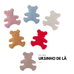Aplique Ursinho de Lã (5 unidades) - comprar online