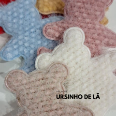 Aplique Ursinho de Lã (5 unidades) na internet