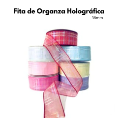 Fita de Organza Holográfica 38mm (3 metros) - comprar online