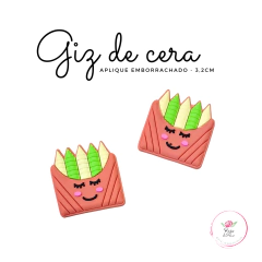 Aplique Giz de cera emborrachado 3,2cm