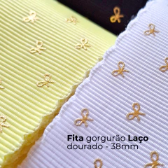 Fita Gorgurão LAÇO Dourado - 38mm (3 metros) - comprar online