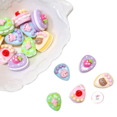 Aplique Mini Bolo resina 2cm (5 unidades) Sortidos - comprar online
