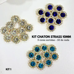 Kit Chaton Strass 10mm (30 unidades) 10 de cada cor sortida na internet