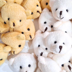 Aplique cabeça Ursinho pelúcia (4 unidades)