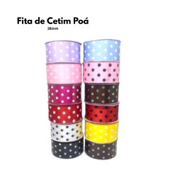 Fita de Cetim Poa 38mm - (10 metros) - comprar online