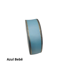 Fita Gorgorão Borda Dourada Melaço - 25mm (rolo com 5 metros) na internet