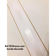 FITA GORGURÃO CETIM CENTRAL COM BORDA PRATA - 38mm (Rolo com 3 metros) na internet