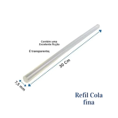 Cola Quente Bastão Rendicolla TRANSPARENTE - 7,5mm x 30cm Fina - comprar online