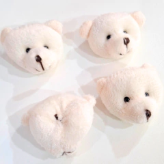 Aplique cabeça Ursinho pelúcia (4 unidades) - loja online