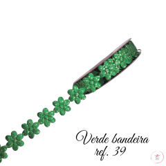 Florzinha Tecido com Brilho 2 cm (1 metro) - loja online