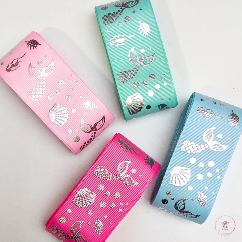 Fita gorgurão Sereia Prata 4cm (3 metros) - comprar online