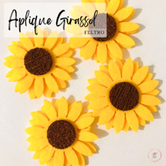 Aplique Girassol em Feltro (5 unidades) - comprar online