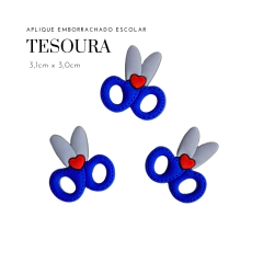 Aplique Emborrachado Tesoura - 3,1cm x 3,0cm - comprar online