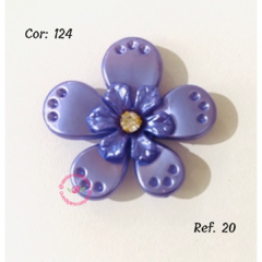 Imagem do Florzinha de Acrilico Ref.20 (10 florzinha de cada tamanho e 10 strass)