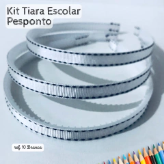Kit Tiara Escolar Pesponto Forrada com Fita 1 cm - (3 unidades) na internet