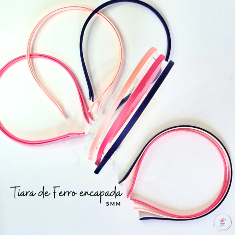 Tiara de ferro encapada - 5mm (1 unidade)
