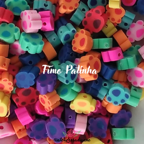 Miçangas Fimo Passante Patinha Sortida (40 unidades)