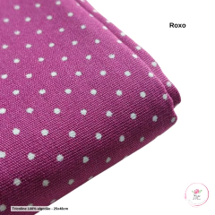 Tecido Tricoline Estampado Poá - 25x48cm (1 unidade) na internet