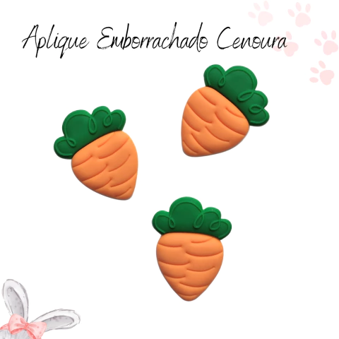 Aplique Emborrachado Cenoura (1 unidade)