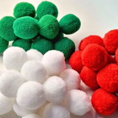 Kit Pompom Bolinha 2cm Cores Natal 150 unidades - comprar online