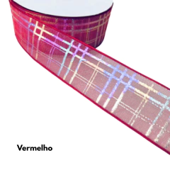 Fita de Organza Holográfica 38mm (3 metros)