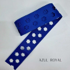 Fita Gorgurão Vazada com Flores importada - 38mm ( 5 metros)