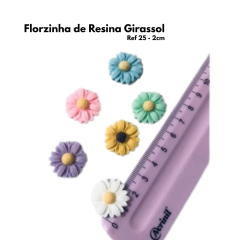 Florzinha RESINA Girassol 2cm - Ref.25 - 10 (Unidades) Cores sortidas na internet